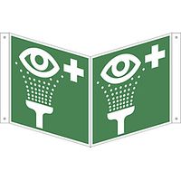 Señal de salvamento equipo para lavado de ojos UE 10 unid
