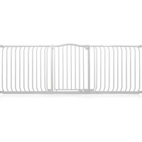 Safetots Curved Top Safety Gate, 197cm - 206cm, Matt White, Pressure Fit Stair Gate