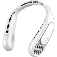 6000mAh Rechargeable Neck Neck Fan with 4 Speeds USB Fan, Gift Idea for Men and Women, Indoor and Outdoor Travel (White)