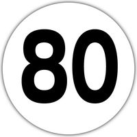 Disque 80KM/H PVC