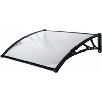 Werka Pro – Marquise en polycarbonate 80 x 120 cm – Panneau transparent 5 mm – Traitement anti-UV – Structure en ABS robuste - PRO 80 X