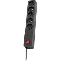 Multipresa Lestar ZX 510 con 5 prese, 5 m, nera.