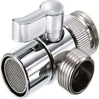 Répartiteur de robinet d'inverseur de valve d'évier en laiton chromé poli pour cuisine, pommeau de douche à main ou robinet d'évier de salle de bain pièce de rechange robinet à adaptateur de tuyau sép
