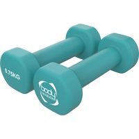 Paire d’haltères en néoprène 2 × 0,75 kg – poids en fonte revêtus, bords plats hexagonaux anti‑basculement, antidérapants – équipement de fitness à domicile, musculation, pilates, entraînements cardio