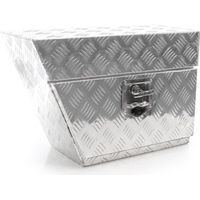 Xpotool – Coffre de chantier en aluminium 60 x 25 x 40 cm – 50 L – Couvercle gauche avec serrure et 2 clés – Résistant aux intempéries