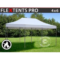 Pop up gazebo FleXtents PRO 4x6 m White, Flame retardant