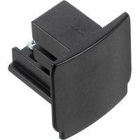Nordic Aluminium XTS41-2 Tapa final para carril de 3 luces, negro