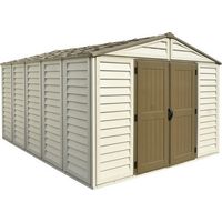 Caseta jardín - DURAMAX - Woodbridge Plus 10.5 x 13 - PVC - Color beige/marrón