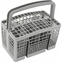 Panier à couverts pour lave-vaisselle – Compatible avec ALTUS, ARDEM, ARISTON, BEKO – Fixation facile sur porte-assiettes – Gris métallisé - AS0009073