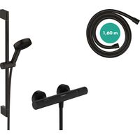 Hansgrohe Pulsify Select S - Brauseset mit Thermostat, 3 Strahlarten, EcoSmart, mattschwarz 24262670