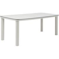 Table de jardin structure en aluminium 8 personnes L213x90cm beige