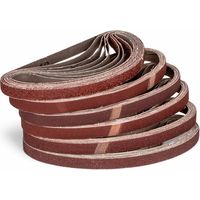 Confezione da 120 nastri abrasivi in tessuto - 13 x 457 mm (P180)