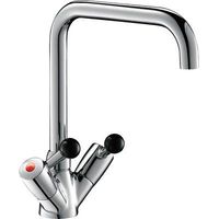 Delabie – Mitigeur de lavabo professionnel – Bec tube orientable Ø 22mm – Hauteur 200mm – Débit 45 l/mn à 3 bar – Manettes ergonomiques antichoc
