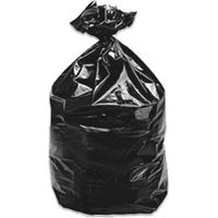 Sacs Poubelle Noirs 110 Litres en Polyethylène Basse Densite 40 Microns - Liens de Fermeture - Rouleau de 25