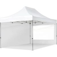 TOOLPORT 3x4,5 m Tente pliante - Alu, côté panoramique, blanc