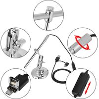 microscope endoscope 200x à 8 LED avec caméra 1080p et loupe USB/micro USB pour ordinateur/téléphone portable
