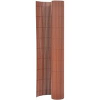 vidaXL Double-Sided Garden Fence 90x400 cm Brown