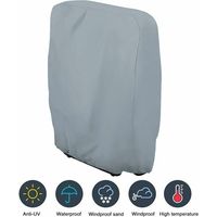 Copertura per mobili da giardino, copertura per sedia pieghevole, copertura protettiva per lettino prendisole, protezione impermeabile anti-UV per mobili da giardino contro i danni, 71 x 110 cm (grigi