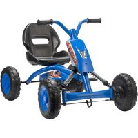 Kart Pedales Go Kart con Ruedas PP Marco de Acero Carga 30 kg para Niños y Niñas de 2-5 Años Azul
