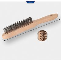 BRILLIANT TOOLS Stahl-Handdrahtbürste 4-reihig 290mm - BT706002