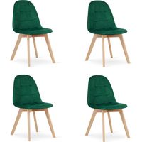 Fauteuil Bora - velours vert foncé x 4