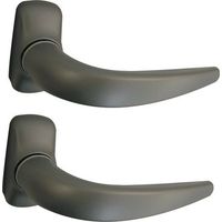 Doppelter Türdrücker Horus Midi 2053I FAPIM Vierkant 8 mm - Schwarz 9005 - 205337