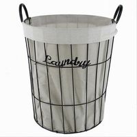 Cesto Porta Biancheria Contenitore In Tessuto Con Struttura Metallo Bagno 10632