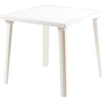 TAVOLO RESINA WEEKEND 80X80XH72CM BIANCO