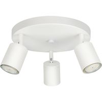 GBLY Plafoniera LED da soffitto per corridoio, soggiorno - faretto da soffitto a 3 fiamme, faretto moderno bianco, faretti da soffitto rotondi GU10, lampada da corridoio in metallo