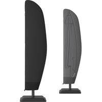 Couvre-parasol 3x3 m étanche, étui protection parasol cantilever avec zip et dentelle Noir