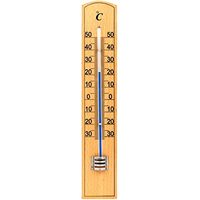 THERMOMÈTRE INTÉRIEUR/EXTÉRIEUR EN BOIS 20 CM VELAMP THERM30