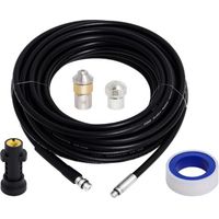 15 m Rohr-Entstopfungsschlauch, passend für Karcher Ferret und Karcher K2, K3, K4, K5, K6, K7, Hochdruckreiniger 180Bar 60°C, zum Verstopfen und Reinigen von Rohren