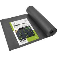 Garronda toile de paillage geotextile 150 g m² anti mauvaise herbe pour gravier allées terrasse sol extérieur rouleau géotextile jardin bache sol résistante noir 1,6 x 10 m GD-0177