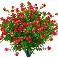Flores artificiales para exterior, resistentes a los rayos UV, de boj, arbustos, vegetación, plantas colgantes de plástico sintético para interior y exterior, para casa, oficina, boda, decoración de g