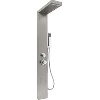 Yongqing – Colonne de douche hydromassante 4 fonctions – Pluie, cascade, jets de massage – Acier inoxydable brossé – Dimensions 15x47x130cm