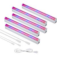 Lampada LED per la crescita delle piante, striscia luminosa per piante grasse, lampada per piante T5 da 6 W + cavo di alimentazione