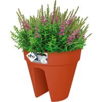 Elho Flower Pot Loft Urban Balcony Bracket Overflow Pipes Flower Box Balcony Box Railing Terracotta 7,5 Liter (de)