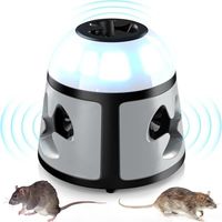 Professional ultrasonic rodent repellent, 360° ultrasonic repellent for mice, voles, field mice and other animals