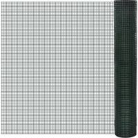 Clôture en grillage galvanisé avec revêtement PVC pour poulailler, 25 x 1 m, verte