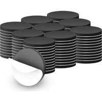 100 runde Magnetaufkleber, 20 mm, starke runde Klebemagnete, Haftmagnete, runde Magnete mit Kleberückseite, für Schule und Büro.
