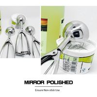 Thickened 304 stainless steel Ice Cream Scoop with Trigger Melon Scoop Cookie Scoop (3cm Diameter)