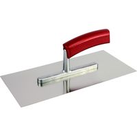 Truelle droite de lissage 280 x 130 x 1 mm, manche en bois, acier inoxydable, 21.011.02 Kaufmann