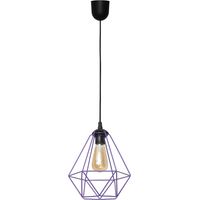 Helam KARO Plafonnier Wire Frame Noir, Violet 24cm