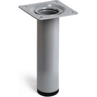 Jeu de 4 pieds cylindriques en acier d'une hauteur de 150 mm et finition chrome mat liquide. Dimensions: 30x30x150 mm - talla