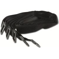 CHILITEC Klettband-Set mit Öse, 80x3 cm, schwarz, 5 Stück