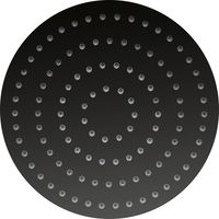 Stilform Luxus Edelstahl Regendusche Rund in 30 cm ULTRAFLACH in Schwarz Matt