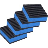 Almohadillas de goma antivibración, paquete de 4, 2 x 2 pulgadas, alfombrilla de aislamiento central de EVA resistente, patas de goma para compresor de aire acondicionado HVAC