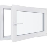 Finestra in PVC - Triplo vetro - Bianco - 1100 mmx600 mm cm