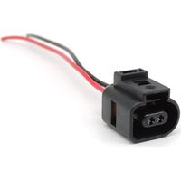 2 Pin Temp Sensor Wiring Harness Connector - Compatible with Audi A4 A6 A8 Q5 Q7 Replace 1J0973702