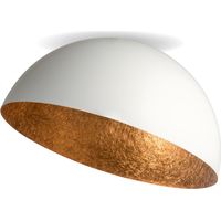 Plafoniera Sfera bianco rame cupola 35cm E27 Sigma